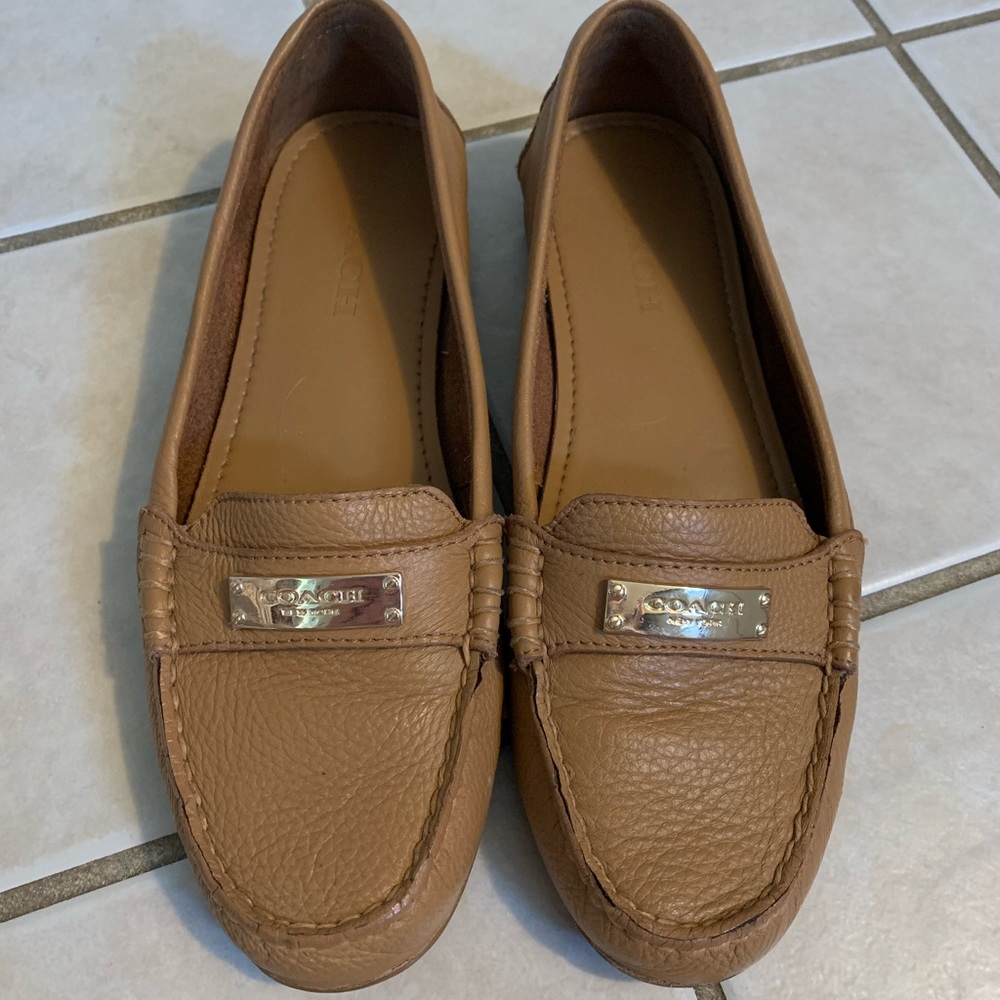 COACH fashion flats in cognac brown
